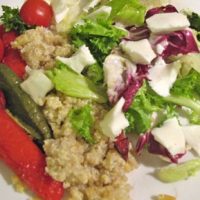 Quinoa salad with roasted peppers