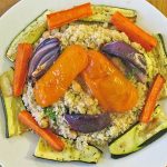 Couscous with roasted veg and chickpeas