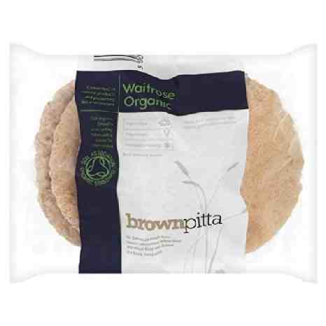 Organic brown pitta bread from Waitrose
