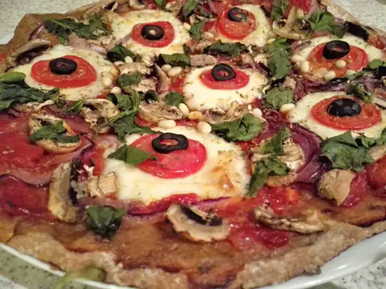 Healthy vegetarian pizza