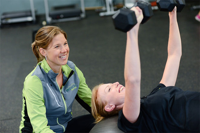 woman trength training
