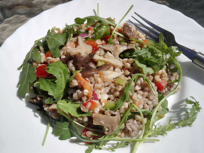 buckwheat salad on a plate