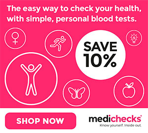 Medichecks discount code - Get 10% off - use code BEHEALTHYNOW10