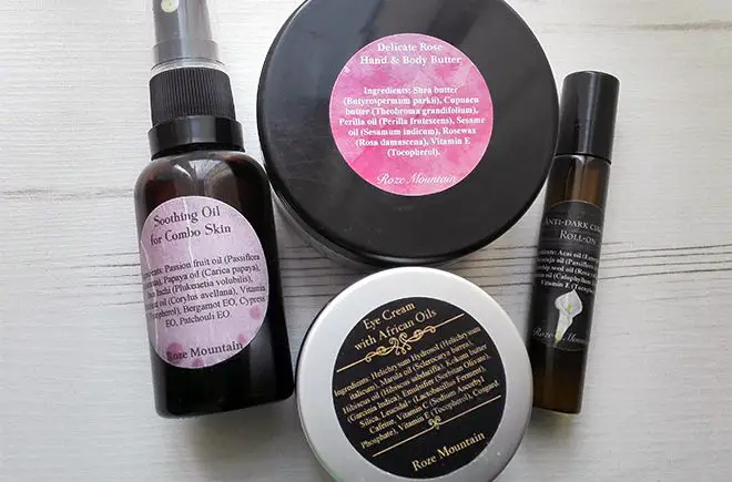 roze mountain natural skincare products