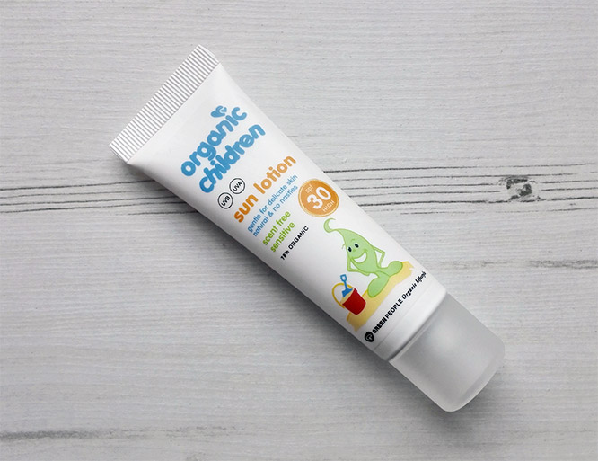 green people organic children sun lotion