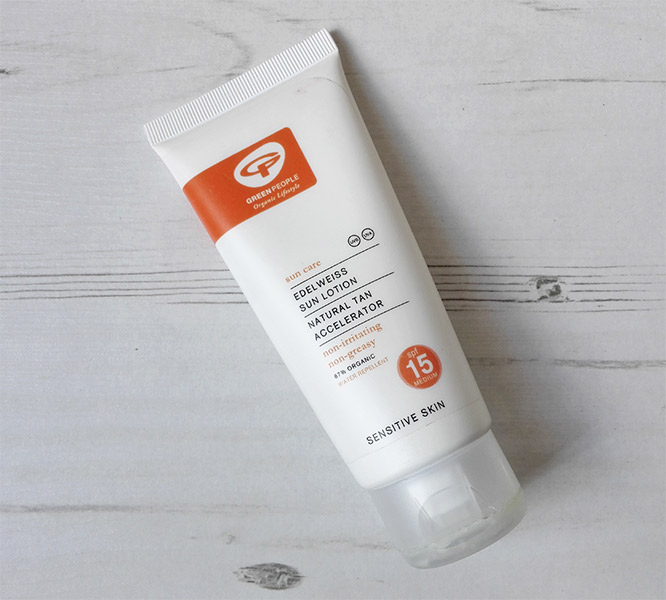 green people spf15 sun lotion with tan accelerator - 100ml