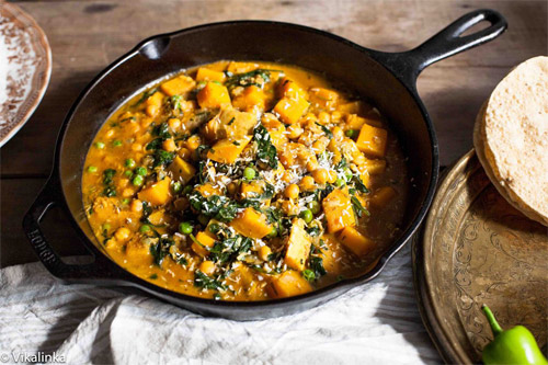 vegan chickpea butternut squash curry