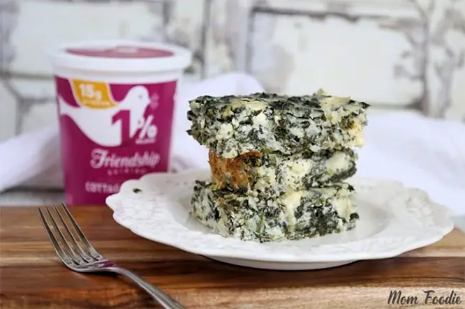 Low Carb Spanakopita cottage cheese casserole