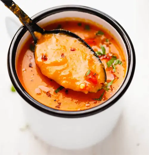 low carb roasted red pepper soup
