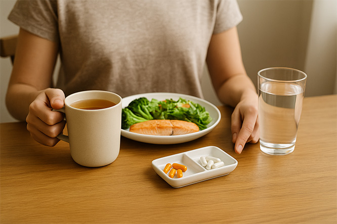 taking turmeric and magnesium supplement together with food