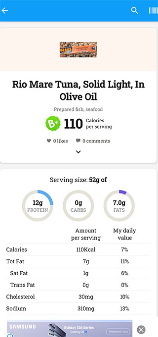 rio mare score from Fooducate