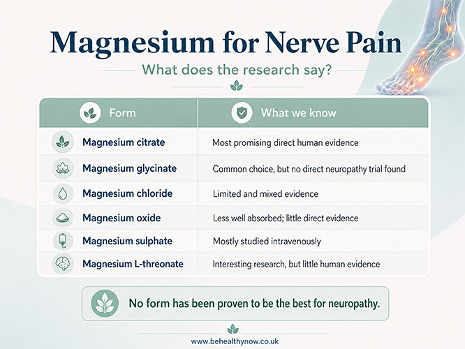 research on different forms of magnesium and neuropathy summarised.