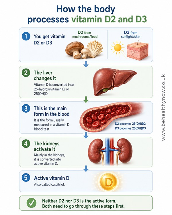 how the body processes vitamin d2 and d3